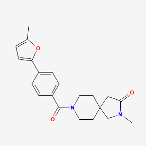 molecular formula C21H24N2O3 B5531576 2-methyl-8-[4-(5-methyl-2-furyl)benzoyl]-2,8-diazaspiro[4.5]decan-3-one 