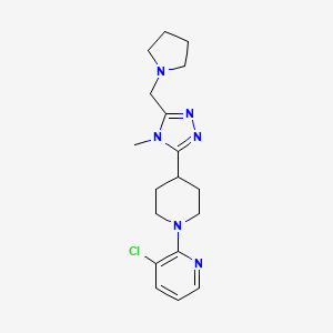 3-chloro-2-{4-[4-methyl-5-(pyrrolidin-1-ylmethyl)-4H-1,2,4-triazol-3-yl]piperidin-1-yl}pyridine