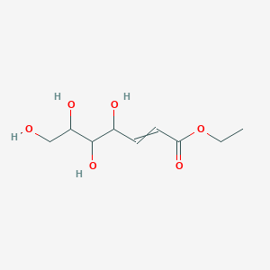 molecular formula C9H16O6 B5531613 ethyl 2,3-dideoxy-D-arabino-hept-2-enonate 