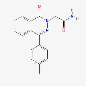 molecular formula C17H15N3O2 B5531642 2-[4-(4-methylphenyl)-1-oxo-2(1H)-phthalazinyl]acetamide 