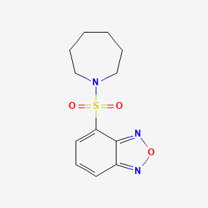 molecular formula C12H15N3O3S B5531655 4-(1-azepanylsulfonyl)-2,1,3-benzoxadiazole 