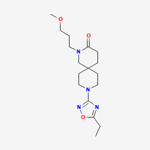 molecular formula C17H28N4O3 B5531681 9-(5-ethyl-1,2,4-oxadiazol-3-yl)-2-(3-methoxypropyl)-2,9-diazaspiro[5.5]undecan-3-one 