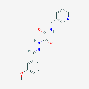 molecular formula C16H16N4O3 B5531709 2-[2-(3-methoxybenzylidene)hydrazino]-2-oxo-N-(3-pyridinylmethyl)acetamide 