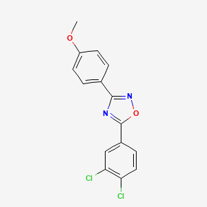 molecular formula C15H10Cl2N2O2 B5531714 5-(3,4-dichlorophenyl)-3-(4-methoxyphenyl)-1,2,4-oxadiazole 