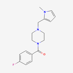 molecular formula C17H20FN3O B5531720 1-(4-fluorobenzoyl)-4-[(1-methyl-1H-pyrrol-2-yl)methyl]piperazine 