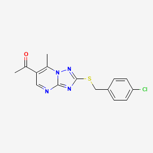 1-{2-[(4-chlorobenzyl)thio]-7-methyl[1,2,4]triazolo[1,5-a]pyrimidin-6-yl}ethanone