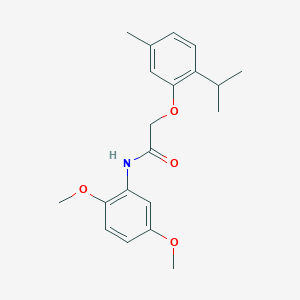 molecular formula C20H25NO4 B5531756 N-(2,5-dimethoxyphenyl)-2-(2-isopropyl-5-methylphenoxy)acetamide 