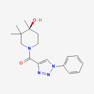 molecular formula C17H22N4O2 B5531780 (4S*)-3,3,4-trimethyl-1-[(1-phenyl-1H-1,2,3-triazol-4-yl)carbonyl]piperidin-4-ol 