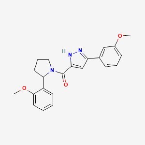 3-(3-methoxyphenyl)-5-{[2-(2-methoxyphenyl)-1-pyrrolidinyl]carbonyl}-1H-pyrazole
