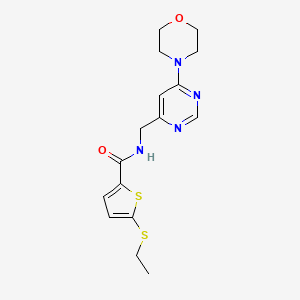 molecular formula C16H20N4O2S2 B5531865 5-(ethylthio)-N-{[6-(4-morpholinyl)-4-pyrimidinyl]methyl}-2-thiophenecarboxamide 