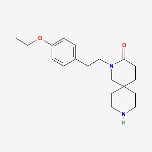 molecular formula C19H28N2O2 B5531889 2-[2-(4-ethoxyphenyl)ethyl]-2,9-diazaspiro[5.5]undecan-3-one hydrochloride 