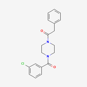 molecular formula C19H19ClN2O2 B5531892 1-(3-chlorobenzoyl)-4-(phenylacetyl)piperazine 