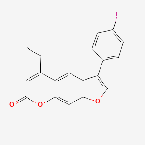 molecular formula C21H17FO3 B5531900 3-(4-fluorophenyl)-9-methyl-5-propyl-7H-furo[3,2-g]chromen-7-one 