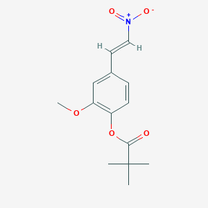 molecular formula C14H17NO5 B5531922 2-methoxy-4-(2-nitrovinyl)phenyl pivalate 