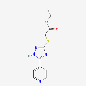 molecular formula C11H12N4O2S B5531955 ethyl {[5-(4-pyridinyl)-4H-1,2,4-triazol-3-yl]thio}acetate 