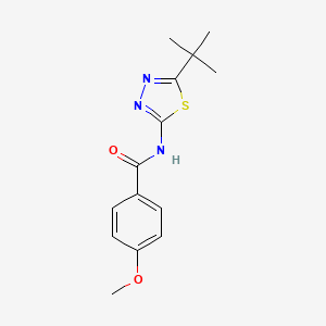 molecular formula C14H17N3O2S B5531962 N-(5-tert-butyl-1,3,4-thiadiazol-2-yl)-4-methoxybenzamide 