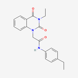 molecular formula C20H21N3O3 B5531984 2-(3-ethyl-2,4-dioxo-3,4-dihydro-1(2H)-quinazolinyl)-N-(4-ethylphenyl)acetamide CAS No. 879045-11-1