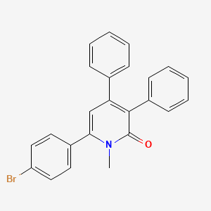 molecular formula C24H18BrNO B5532010 6-(4-bromophenyl)-1-methyl-3,4-diphenyl-2(1H)-pyridinone 