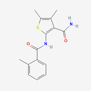 4,5-dimethyl-2-[(2-methylbenzoyl)amino]-3-thiophenecarboxamide