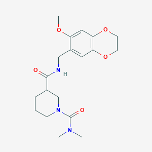 N~3~-[(7-methoxy-2,3-dihydro-1,4-benzodioxin-6-yl)methyl]-N~1~,N~1~-dimethyl-1,3-piperidinedicarboxamide