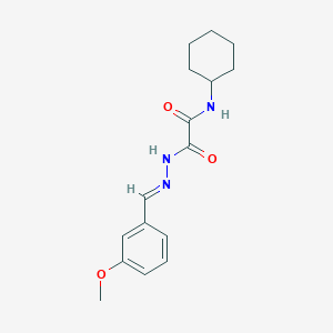 molecular formula C16H21N3O3 B5532039 N-cyclohexyl-2-[2-(3-methoxybenzylidene)hydrazino]-2-oxoacetamide 