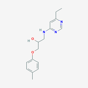 molecular formula C16H21N3O2 B5532042 1-[(6-ethylpyrimidin-4-yl)amino]-3-(4-methylphenoxy)propan-2-ol 