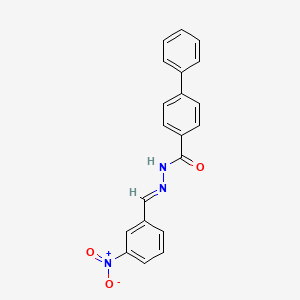 molecular formula C20H15N3O3 B5532057 N'-(3-nitrobenzylidene)-4-biphenylcarbohydrazide 