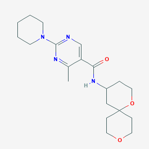 N-1,9-dioxaspiro[5.5]undec-4-yl-4-methyl-2-piperidin-1-ylpyrimidine-5-carboxamide