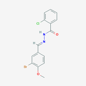 molecular formula C15H12BrClN2O2 B5532154 N'-(3-bromo-4-methoxybenzylidene)-2-chlorobenzohydrazide 