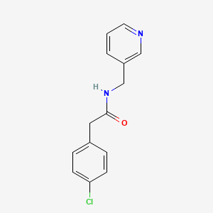 molecular formula C14H13ClN2O B5532173 2-(4-chlorophenyl)-N-(3-pyridinylmethyl)acetamide 