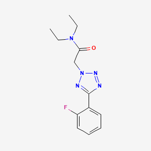 molecular formula C13H16FN5O B5532180 N,N-diethyl-2-[5-(2-fluorophenyl)-2H-tetrazol-2-yl]acetamide 