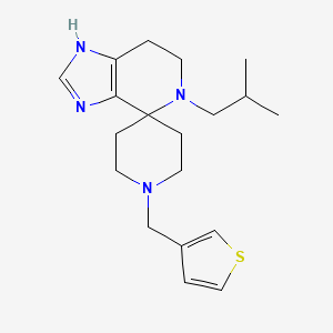 molecular formula C19H28N4S B5532185 5-isobutyl-1'-(3-thienylmethyl)-1,5,6,7-tetrahydrospiro[imidazo[4,5-c]pyridine-4,4'-piperidine] 