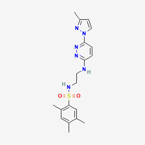 molecular formula C19H24N6O2S B5532194 2,4,5-trimethyl-N-(2-{[6-(3-methyl-1H-pyrazol-1-yl)-3-pyridazinyl]amino}ethyl)benzenesulfonamide 