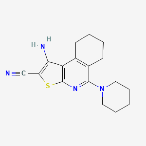 1-amino-5-(1-piperidinyl)-6,7,8,9-tetrahydrothieno[2,3-c]isoquinoline-2-carbonitrile