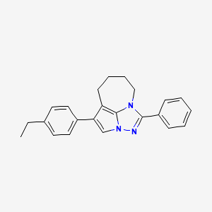 molecular formula C23H23N3 B5532281 4-(4-ethylphenyl)-1-phenyl-5,6,7,8-tetrahydro-2,2a,8a-triazacyclopenta[cd]azulene 