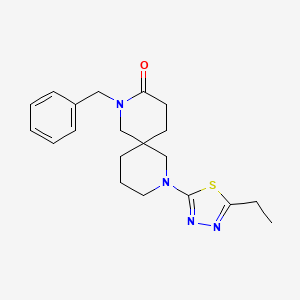 molecular formula C20H26N4OS B5532335 2-benzyl-8-(5-ethyl-1,3,4-thiadiazol-2-yl)-2,8-diazaspiro[5.5]undecan-3-one 
