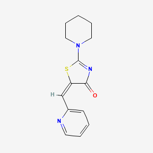 2-(1-piperidinyl)-5-(2-pyridinylmethylene)-1,3-thiazol-4(5H)-one
