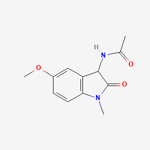 molecular formula C12H14N2O3 B5532354 N-(5-methoxy-1-methyl-2-oxo-2,3-dihydro-1H-indol-3-yl)acetamide 