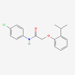 molecular formula C17H18ClNO2 B5532371 N-(4-chlorophenyl)-2-(2-isopropylphenoxy)acetamide 
