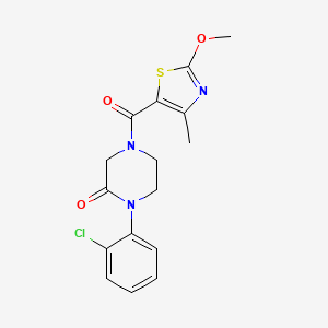 1-(2-chlorophenyl)-4-[(2-methoxy-4-methyl-1,3-thiazol-5-yl)carbonyl]-2-piperazinone