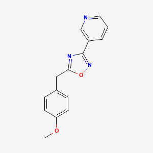 molecular formula C15H13N3O2 B5532387 3-[5-(4-methoxybenzyl)-1,2,4-oxadiazol-3-yl]pyridine 