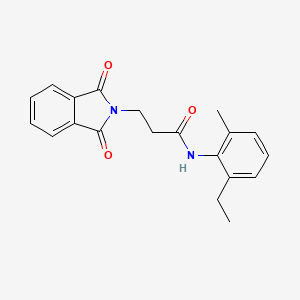 molecular formula C20H20N2O3 B5532391 3-(1,3-dioxo-1,3-dihydro-2H-isoindol-2-yl)-N-(2-ethyl-6-methylphenyl)propanamide 