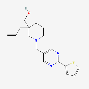molecular formula C18H23N3OS B5532413 (3-allyl-1-{[2-(2-thienyl)pyrimidin-5-yl]methyl}piperidin-3-yl)methanol 