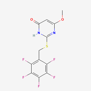 6-methoxy-2-[(pentafluorobenzyl)thio]-4(3H)-pyrimidinone