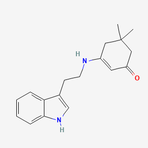 molecular formula C18H22N2O B5532448 3-{[2-(1H-indol-3-yl)ethyl]amino}-5,5-dimethyl-2-cyclohexen-1-one 