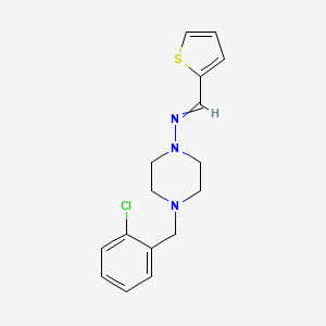 molecular formula C16H18ClN3S B5532452 4-(2-chlorobenzyl)-N-(2-thienylmethylene)-1-piperazinamine 
