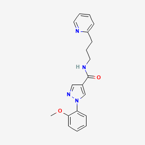 molecular formula C19H20N4O2 B5532470 1-(2-methoxyphenyl)-N-[3-(2-pyridinyl)propyl]-1H-pyrazole-4-carboxamide 
