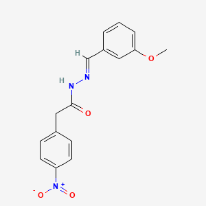 molecular formula C16H15N3O4 B5532505 N'-(3-methoxybenzylidene)-2-(4-nitrophenyl)acetohydrazide 