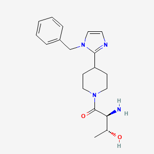 molecular formula C19H26N4O2 B5532525 (2R,3S)-3-amino-4-[4-(1-benzyl-1H-imidazol-2-yl)-1-piperidinyl]-4-oxo-2-butanol dihydrochloride 