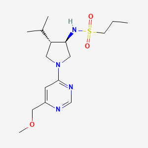 N-{rel-(3R,4S)-4-isopropyl-1-[6-(methoxymethyl)-4-pyrimidinyl]-3-pyrrolidinyl}-1-propanesulfonamide hydrochloride